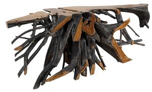 Tavolino da consolle in legno di Teak 200x50x80 naturale laccato UNIKA #179