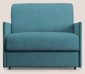 Evans poltrona letto in morbido tessuto impermeabile T02 azzurro