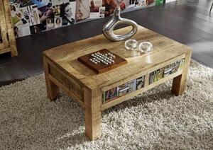 Tavolino da salotto in legno di Mango 90x60x40 multicolore laccato LOUNGE COLLECTION #11
