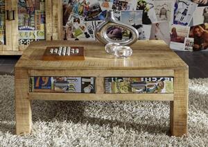 Tavolino da salotto in legno di Mango 90x60x40 multicolore laccato LOUNGE COLLECTION #11
