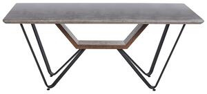 Tavolo da pranzo industriale con piano in MDF impiallacciato effetto cemento gambe in metallo 180 x 90 cm stile moderno sala da pranzo Beliani
