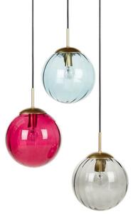 Lampadario in metallo ferro multicolore e paralume in vetro stile moderno glamour soggiorno Beliani
