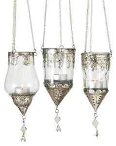 Set 3 lanterne in vetro Cosa