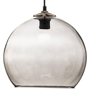 Solbika Lighting Lampada a sospensione con paralume a sfera in vetro grigio fumo Ø 30 cm