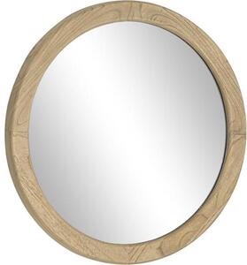 Specchio da parete rotondo con cornice in legno Alum