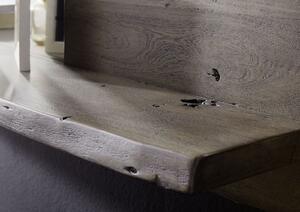 Mensola in legno di Acacia 121x22x38 grigio scuro laccato PURE ACACIA #905