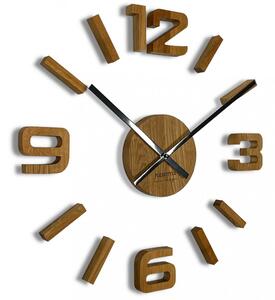 Unico orologio da parete in legno color rovere
