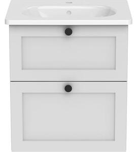 kleankin Mobile Bagno con Cassetto e Armadietto 1 Anta, Mobiletto Multiuso  in Legno da Terra, 35x30x77.5cm, Bianco Anta Mensole