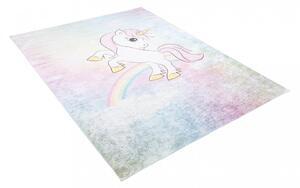 Tappeto per bambini colorato con motivo a unicorno Larghezza: 140 cm | Lunghezza: 200 cm