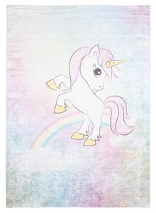 Tappeto per bambini colorato con motivo a unicorno Larghezza: 80 cm | Lunghezza: 150 cm