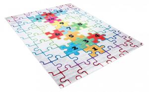 Tappeto per bambini con motivo a puzzle colorato Larghezza: 140 cm | Lunghezza: 200 cm