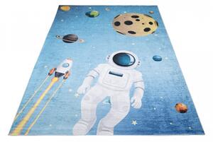 Tappeto per bambini con il motivo degli astronauti e dei pianeti Larghezza: 80 cm | Lunghezza: 150 cm