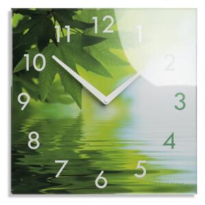 Orologio decorativo in vetro 30 cm con motivo naturale