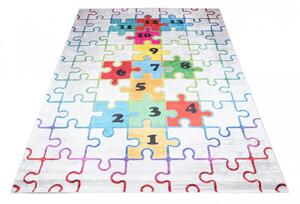 Tappeto per bambini con motivo a puzzle colorato Larghezza: 140 cm | Lunghezza: 200 cm