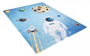 Tappeto per bambini con il motivo degli astronauti e dei pianeti Larghezza: 80 cm | Lunghezza: 150 cm