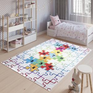 Tappeto per bambini con motivo a puzzle colorato Larghezza: 160 cm | Lunghezza: 220 cm