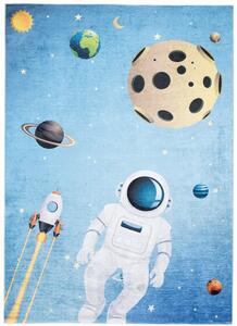Tappeto per bambini con il motivo degli astronauti e dei pianeti Larghezza: 120 cm | Lunghezza: 170 cm