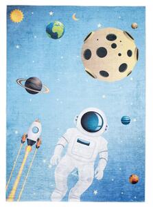 Tappeto per bambini con il motivo degli astronauti e dei pianeti Larghezza: 120 cm | Lunghezza: 170 cm
