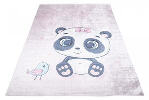 Tappeto per bambini con un adorabile motivo di panda Larghezza: 120 cm | Lunghezza: 170 cm