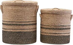 Cesti con coperchio Laundo, 2 pezzi
