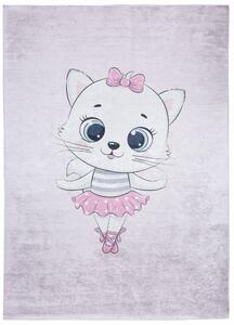 Tappeto per bambini con il motivo di un adorabile gatto Larghezza: 80 cm | Lunghezza: 150 cm