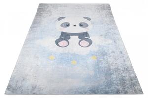Tappeto per bambini con un simpatico panda su una nuvola Larghezza: 80 cm | Lunghezza: 150 cm