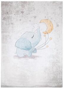 Tappeto per bambini con motivo a elefante con luna Larghezza: 160 cm | Lunghezza: 220 cm