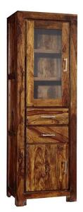 Vetrina in legno di Sheesham / palissandro 60x40x180 miele laccato METRO LIFE #106