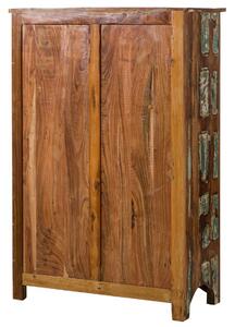 Vetrina in legno di Legno riciclato 95x42x140 multicolore laccato NATURE OF SPIRIT #51
