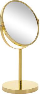 Specchio cosmetico rotondo con ingrandimento e base in metallo Classic