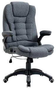 Vinsetto Sedia da Ufficio Ergonomica e Regolabile con Schienale alto e Seduta Imbottita, Poltrona Girevole con Ruote, Grigio | Aosom Italy