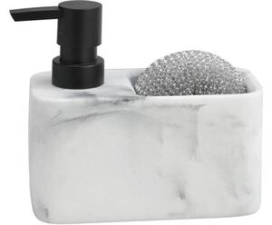 Set dispenser sapone effetto marmo Galia 2 pz