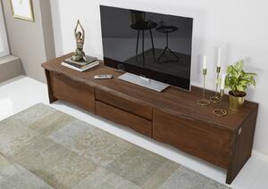 Mobile TV in legno di Acacia 220x45x50 marrone laccato PURE ACACIA #804