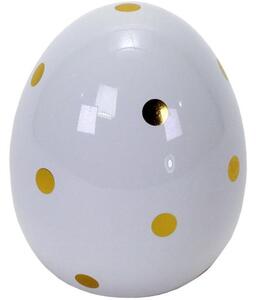 Uovo pasquale decorativo in porcellana bianca/dorata Dolomit 3 pz