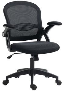 Vinsetto Sedia da Ufficio Ergonomica con Schienale curvato a Rete e Altezza Regolabile, leva a gas, 65.5x61.5x88-97.5cm, Nero| Aosom Italy