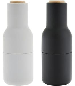 Set macina sale e pepe di design con coperchio in legno di faggio Bottle Grinder 2 pz