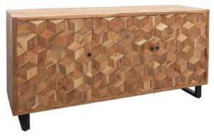 STILMÖBEL #101 Credenza in legno di acacia - laccato / marrone Chiaro 160x46x84