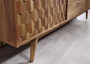 credenza in legno di Acacia 145x42x75 Acacia naturale laccato MOSAYK #106