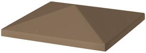 Outsunny Copertura per Gazebo da Giardino 3x3 m in Tessuto Oxford 600D con Fori di Drenaggio, Marrone