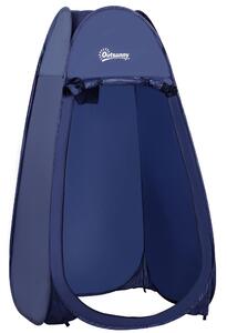 Outsunny Tenda da Doccia Pop Up Impermeabile in Poliestere e Plastica, 100x100x185 cm, Blu Navy