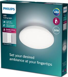 Philips Plafoniera funzionale Wincel, 24 W, LED, 2500 lm, IP20, Bianco