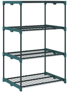 Outsunny Portapiante a 4 Livelli Aperti in Acciaio e Plastica, 67x49x105 cm, Verde Scuro | Aosom Italy