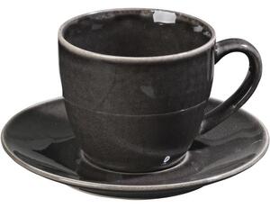 Tazza caffè e piattino fatti a mano Nordic Coal