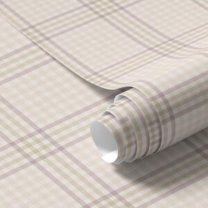 Carta da parati Quadrato beige chiaro con strisce rosa, Parati astratta classici, a01251v1 : Uwalls.it