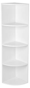 Scaffale Angolare - Leobert - Bianco - 30 X 30 X 129,5 Cm