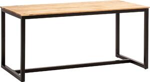 Tavolo da pranzo WOHNLING 120x60x76 cm in legno massiccio di acacia tavolo da pranzo in metallo tavolo da cucina in stile loft con gambe in metallo tavolo in legno tavolo industriale piccolo tavolo da pranzo