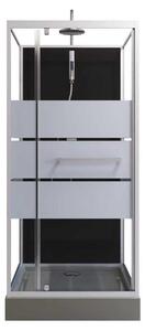 Doccia completa MARWELL Doccia completa Dusy 90 x 90 x 225 cm - set completo incl. piatto doccia e rubinetto - doccia rotonda con ingresso frontale