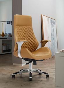 Poltrona in Pelle finta nera con struttura in acciaio inox, design moderno