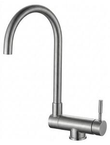 Rubinetto da cucina Aquanello, modello Massiver, in acciaio inossidabile, pieghevole, codice SS-1012-FM