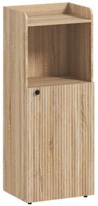 HOMCOM Mobile da bagno, mobile contenitore stretto 4 livelli, armadio, scomparto aperto, 40 x 31 x 104 cm, rovere giallo | Aosom Italy